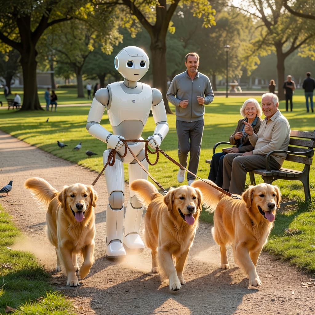 Drone delivering pizza to a rooftop party — AI-generated photorealistic