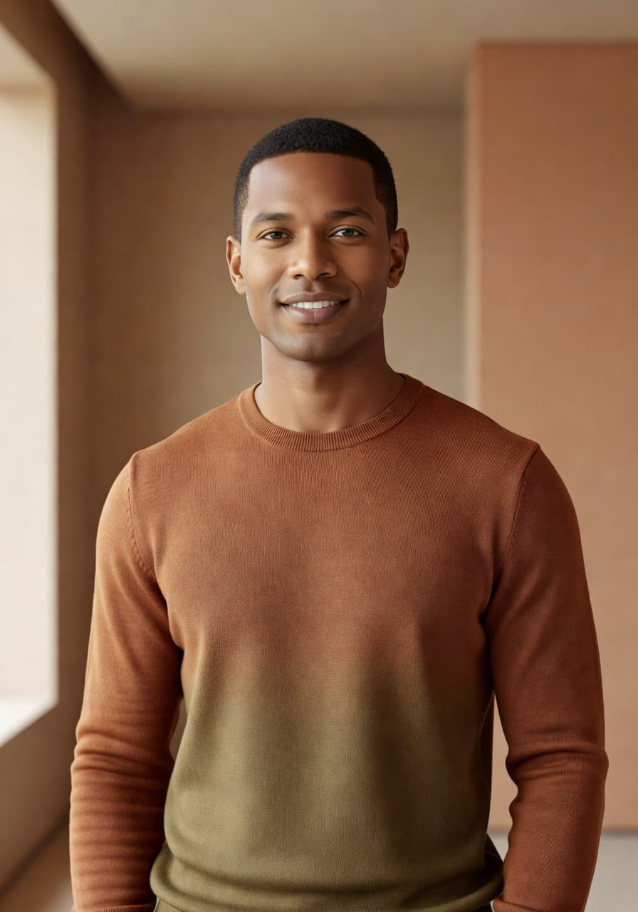 Virtual influencer portrait — AI-generated brand ambassador